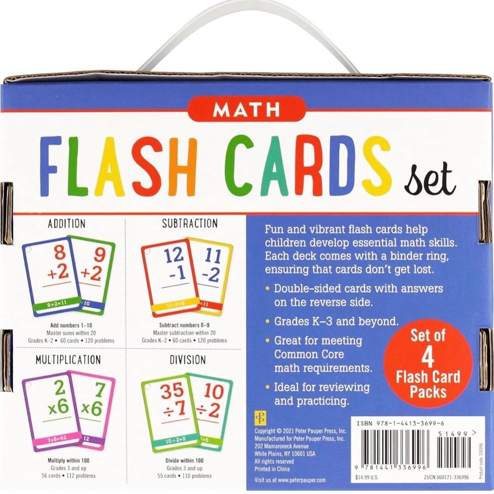 Math Flash Cards Set - Picture 2 of 6